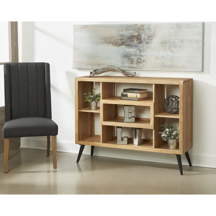 Wade Logan® Skyla 36'' H x 47'' W Solid Wood Geometric Bookcase